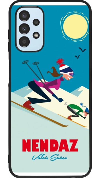 Coque Samsung Galaxy A13 5G - Silicone rigide noir Nendaz Ski Downhill