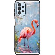 Coque Samsung Galaxy A13 5G - Silicone rigide noir Paint Flamingo