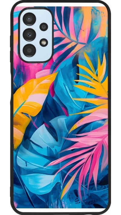 Coque Samsung Galaxy A13 5G - Silicone rigide noir Palms Blue