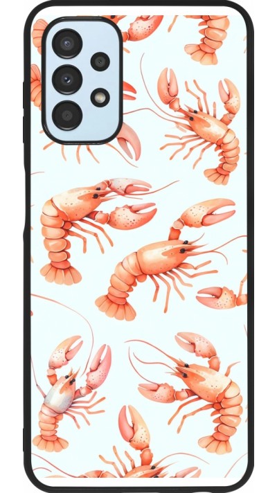 Coque Samsung Galaxy A13 5G - Silicone rigide noir Pattern de homards pastels