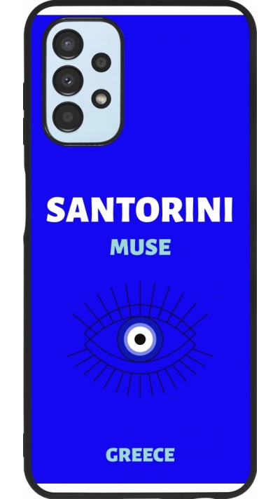 Coque Samsung Galaxy A13 5G - Silicone rigide noir Pop Summer Destination Santorini