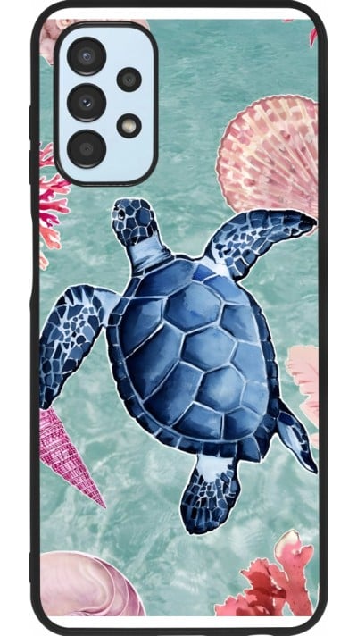 Coque Samsung Galaxy A13 5G - Silicone rigide noir Preppy Turtle