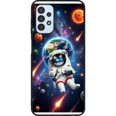 Coque Samsung Galaxy A13 5G - Silicone rigide noir VR SpaceCat Odyssey