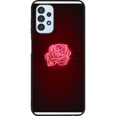 Coque Samsung Galaxy A13 5G - Silicone rigide noir Spring 23 neon rose