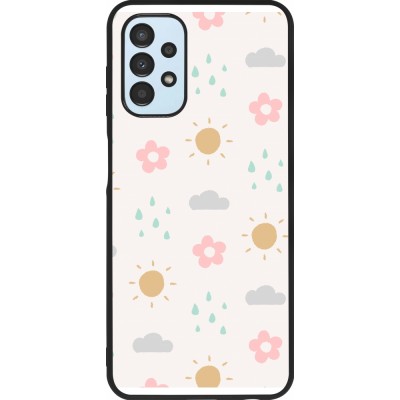 Coque Samsung Galaxy A13 5G - Silicone rigide noir Spring 23 weather