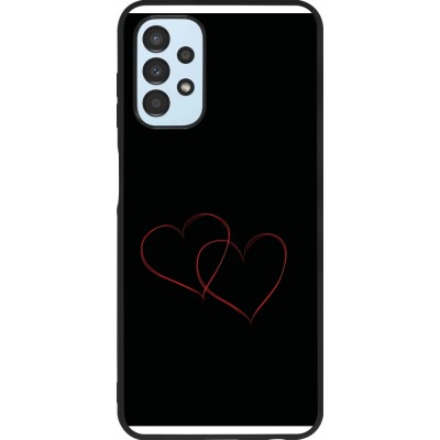 Coque Samsung Galaxy A13 5G - Silicone rigide noir Valentine 2023 attached heart