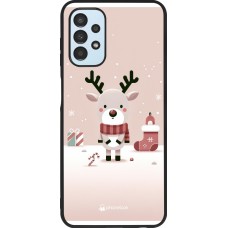 Coque Samsung Galaxy A13 5G - Silicone rigide noir Noël 2023 Choupinette Renne