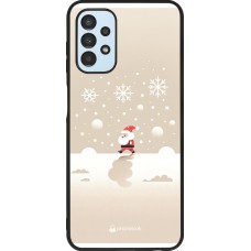 Coque Samsung Galaxy A13 5G - Silicone rigide noir Noël 2023 Minimalist Santa