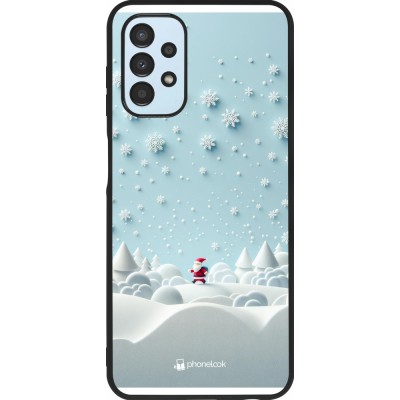 Coque Samsung Galaxy A13 5G - Silicone rigide noir Noël 2023 Petit Père Flocon