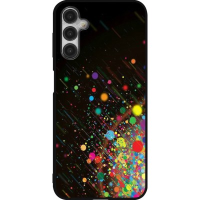 Coque Samsung Galaxy A14 5G - Silicone rigide noir Abstract Bubble Lines