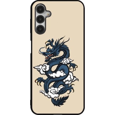 Coque Samsung Galaxy A14 5G - Silicone rigide noir Blue Dragon Tattoo