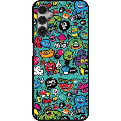 Coque Samsung Galaxy A14 5G - Silicone rigide noir Cartoons old school