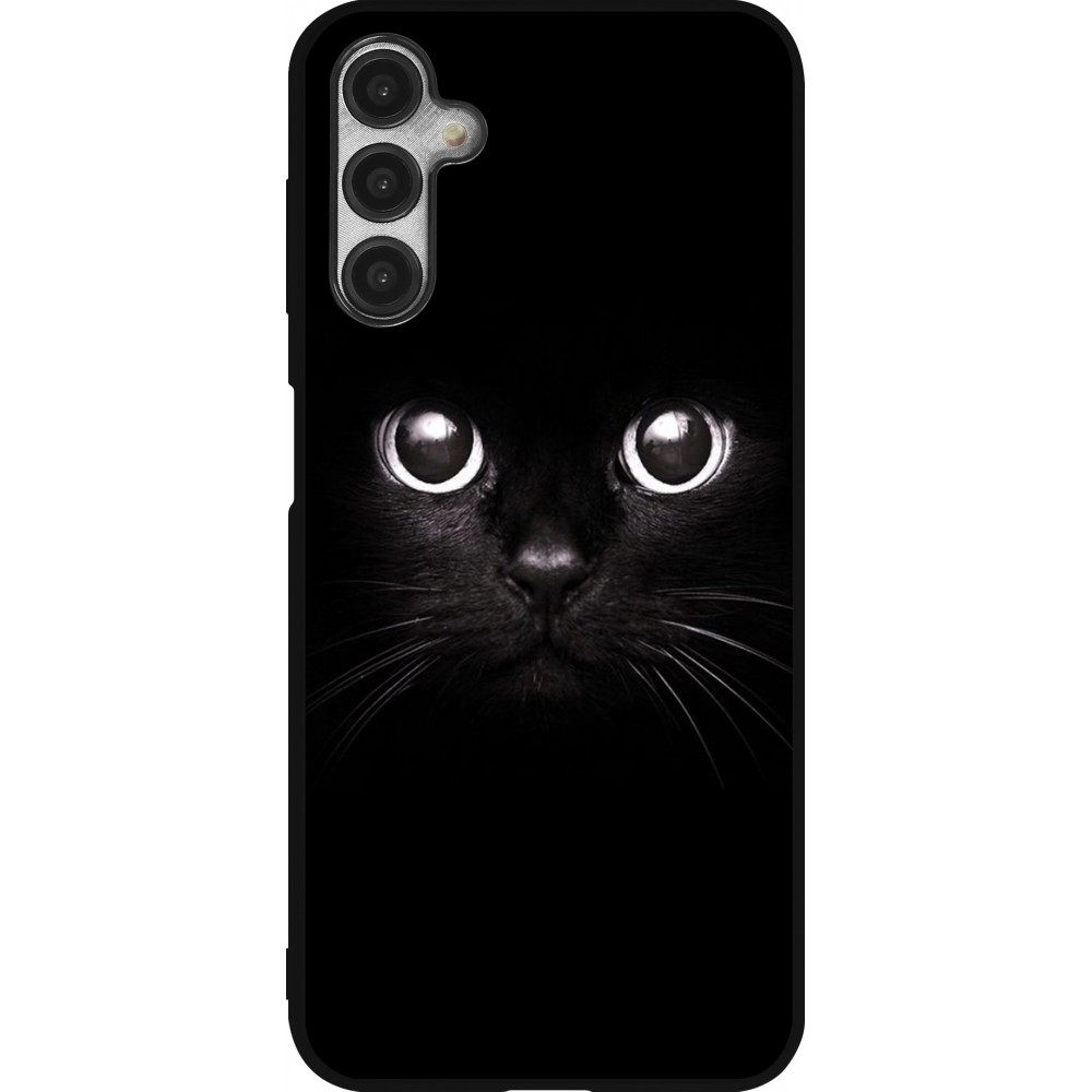 Samsung Galaxy A14 5G Case Hülle - Silikon schwarz Cat eyes