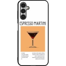 Coque Samsung Galaxy A14 5G - Silicone rigide noir Cocktail recette Espresso Martini