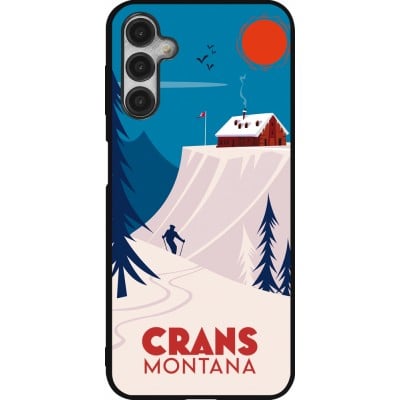 Coque Samsung Galaxy A14 5G - Silicone rigide noir Crans-Montana Cabane