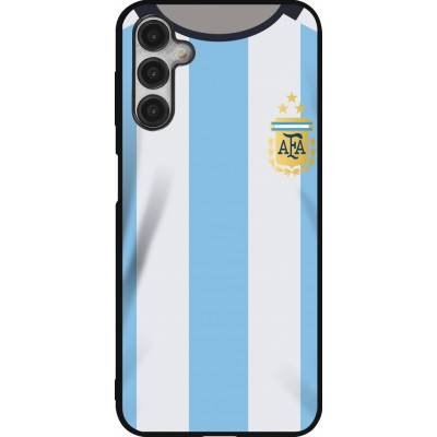 Coque Samsung Galaxy A14 5G - Silicone rigide noir Maillot de football Argentine 2022 personnalisable