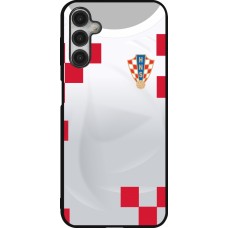 Coque Samsung Galaxy A14 5G - Silicone rigide noir Maillot de football Croatie 2022 personnalisable