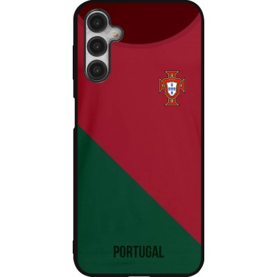 Coque Samsung Galaxy A14 5G - Silicone rigide noir Maillot de football Portugal 2022