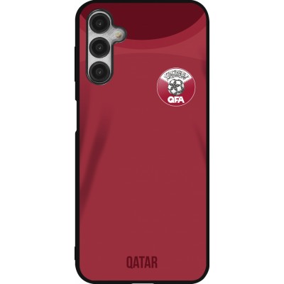 Coque Samsung Galaxy A14 5G - Silicone rigide noir Maillot de football Qatar 2022 personnalisable