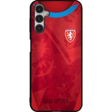 Coque Samsung Galaxy A14 5G - Silicone rigide noir Maillot de football République Tchèque personnalisable