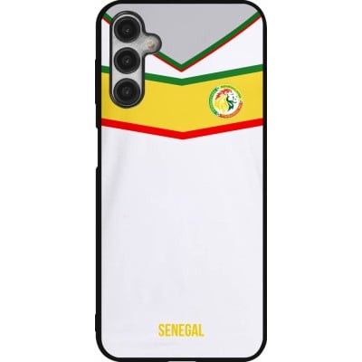 Coque Samsung Galaxy A14 5G - Silicone rigide noir Maillot de football Senegal 2022 personnalisable