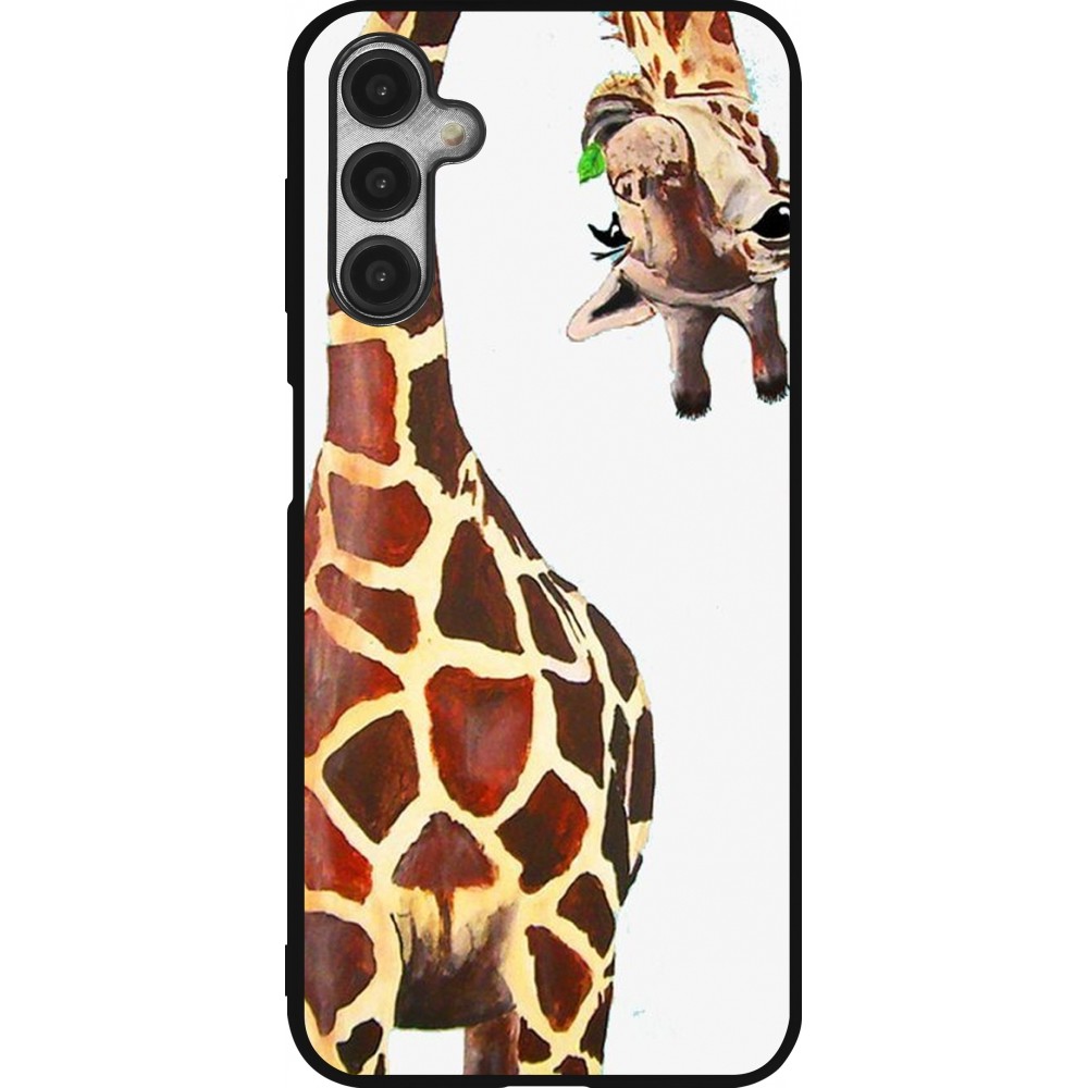 Coque Samsung Galaxy A14 5G - Silicone rigide noir Giraffe Fit