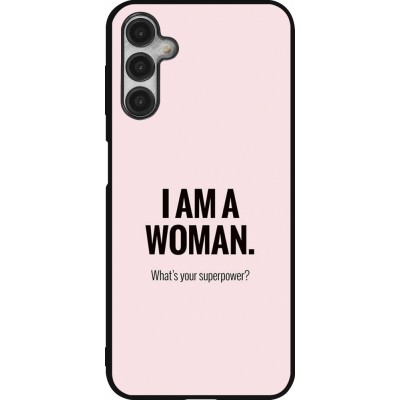 Coque Samsung Galaxy A14 5G - Silicone rigide noir I am a woman