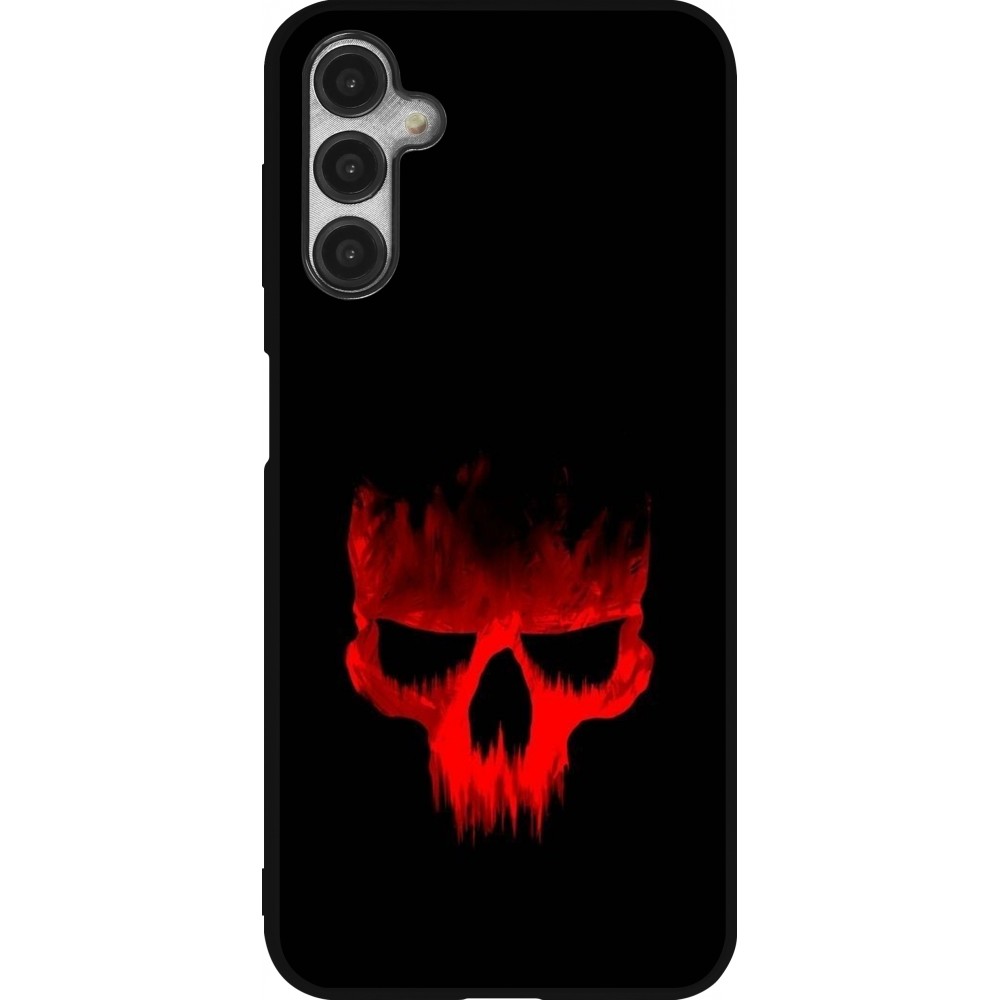 Coque Samsung Galaxy A14 5G - Silicone rigide noir Halloween 2023 scary skull