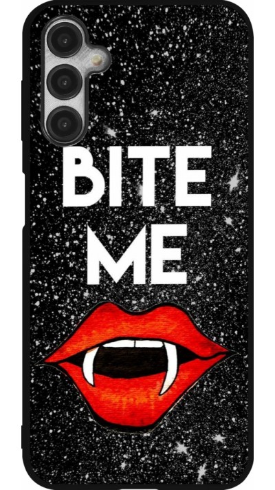 Coque Samsung Galaxy A14 5G - Silicone rigide noir Halloween 2024 bite me