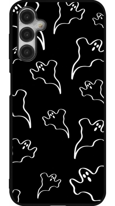 Coque Samsung Galaxy A14 5G - Silicone rigide noir Halloween 2024 black and white ghosts