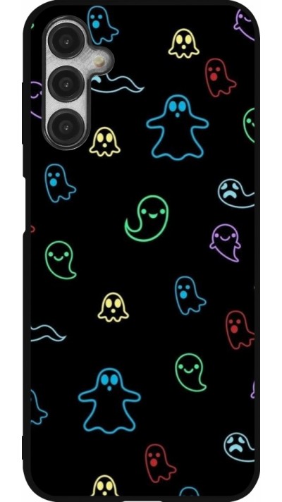 Coque Samsung Galaxy A14 5G - Silicone rigide noir Halloween 2024 colorful ghosts