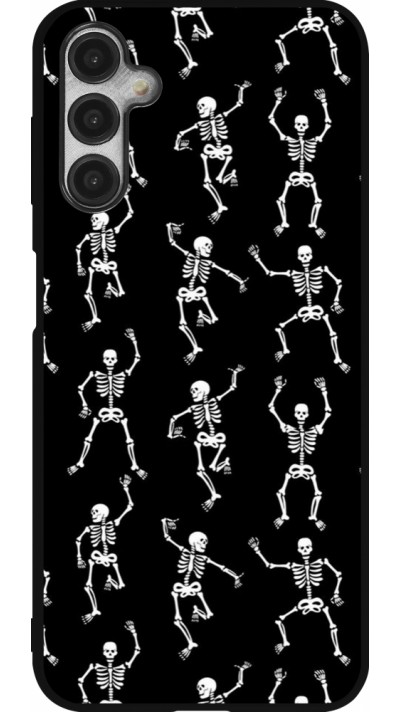 Coque Samsung Galaxy A14 5G - Silicone rigide noir Halloween 2024 dancing skeleton