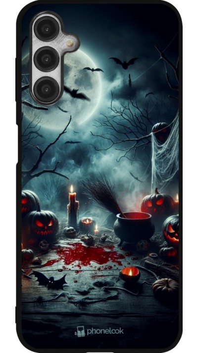 Coque Samsung Galaxy A14 5G - Silicone rigide noir Halloween 2024 Dark Moon