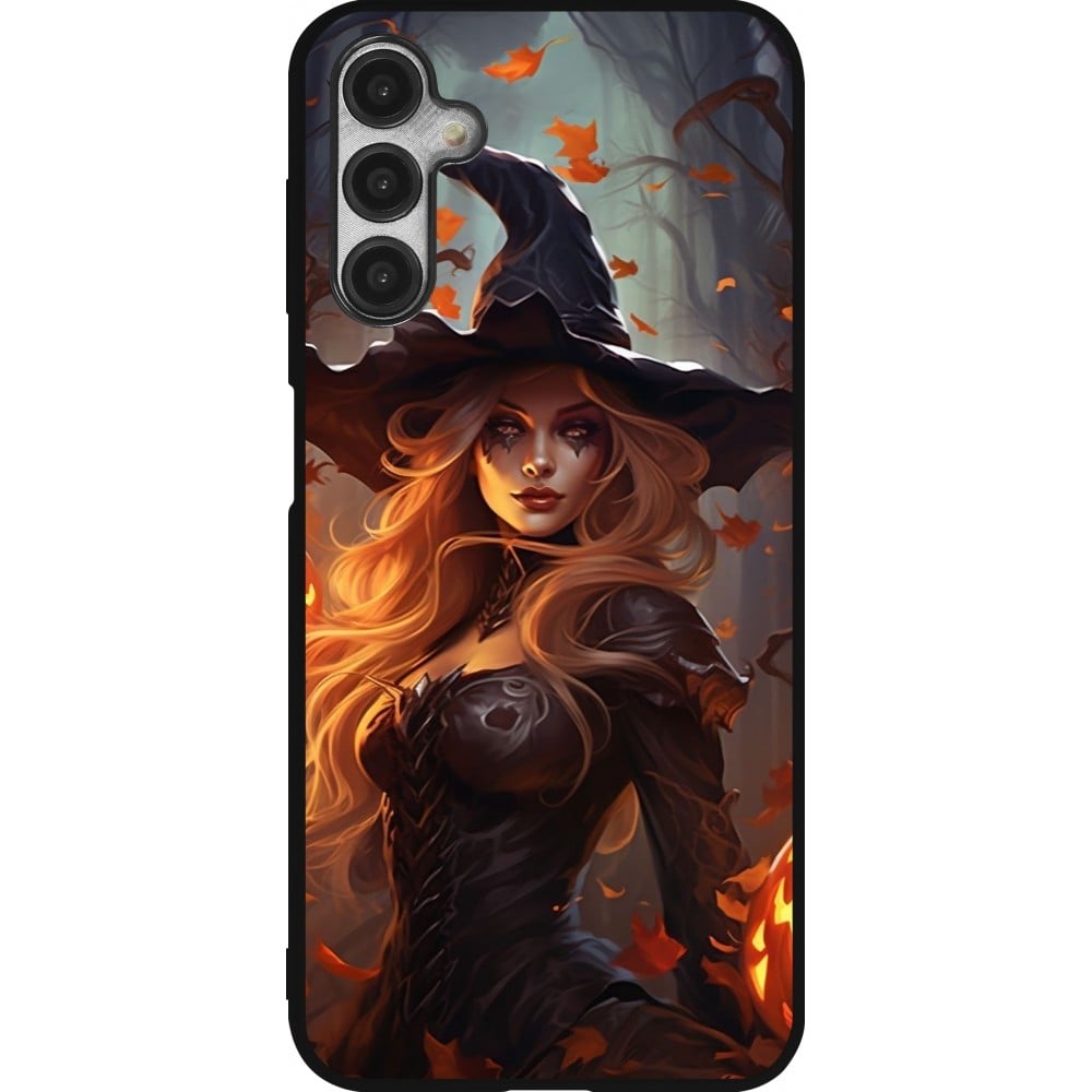 Coque Samsung Galaxy A14 5G - Silicone rigide noir Halloween 2024 sexy witch