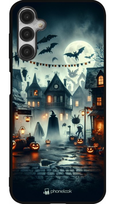 Coque Samsung Galaxy A14 5G - Silicone rigide noir Halloween Spookville