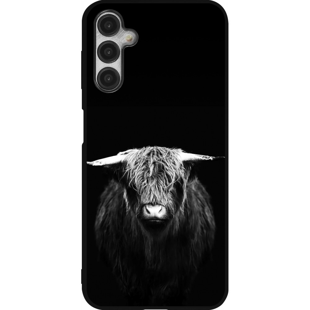 Coque Samsung Galaxy A14 5G - Silicone rigide noir Highland calf black