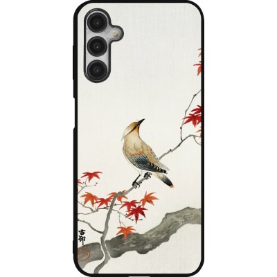 Coque Samsung Galaxy A14 5G - Silicone rigide noir Japanese Bird