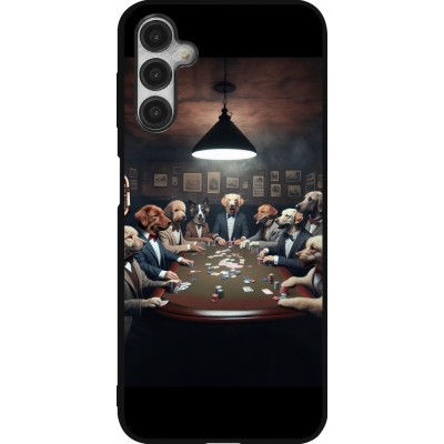 Coque Samsung Galaxy A14 5G - Silicone rigide noir Les pokerdogs