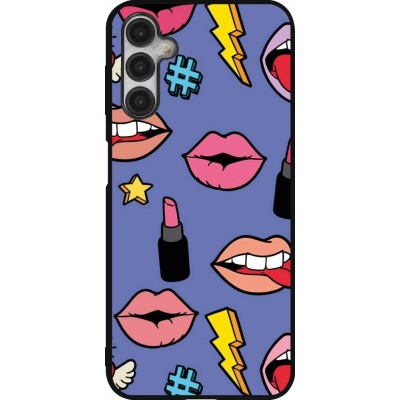 Coque Samsung Galaxy A14 5G - Silicone rigide noir Lips and lipgloss