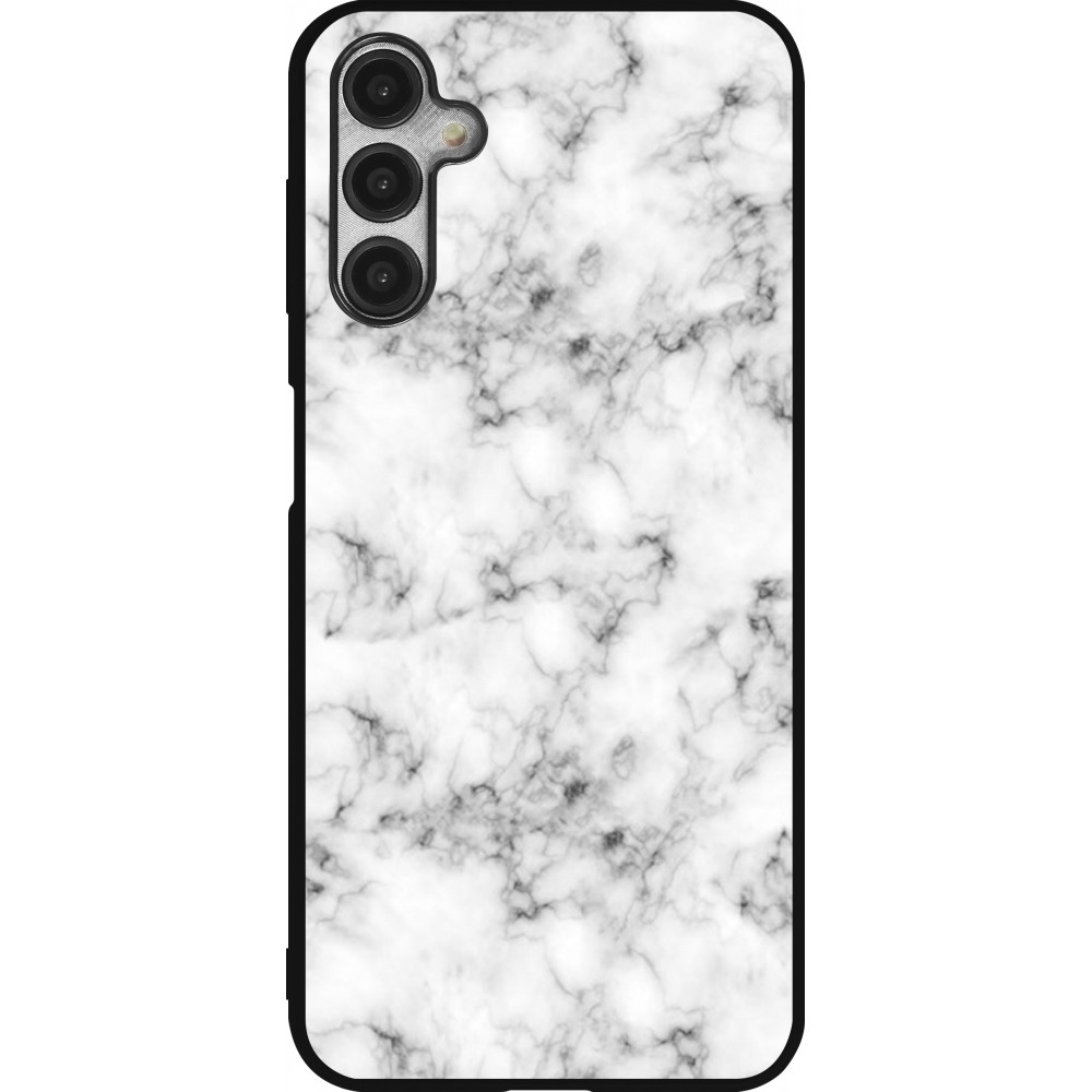 Coque Samsung Galaxy A14 5G - Silicone rigide noir Marble 01