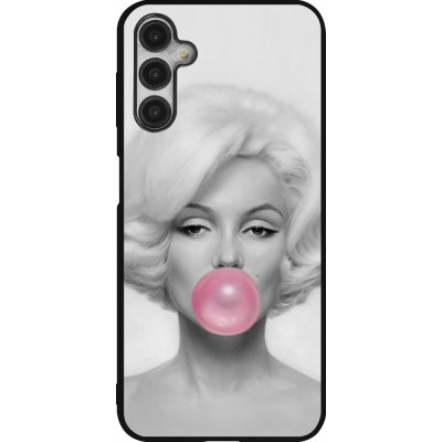 Coque Samsung Galaxy A14 5G - Silicone rigide noir Marilyn Bubble