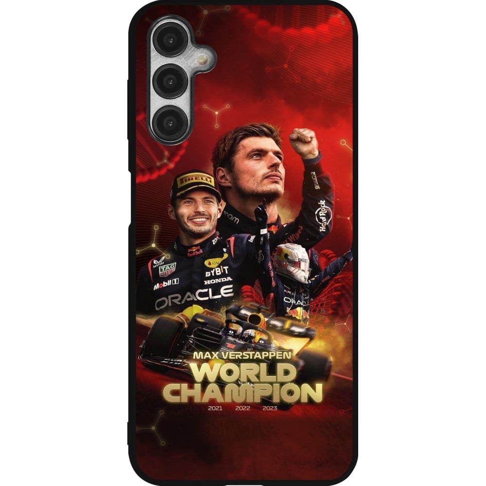 Coque Samsung Galaxy A14 5G - Silicone rigide noir Max Verstappen Champion 2023