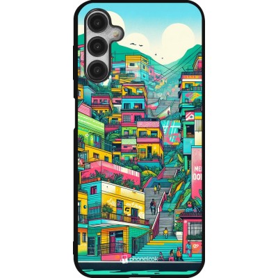 Coque Samsung Galaxy A14 5G - Silicone rigide noir Medellin Comuna 13 Art