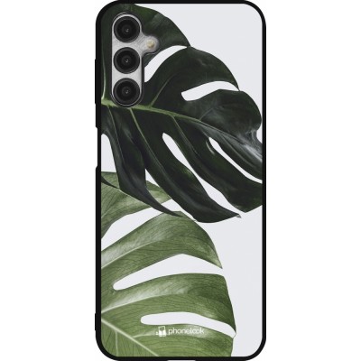 Coque Samsung Galaxy A14 5G - Silicone rigide noir Monstera Plant