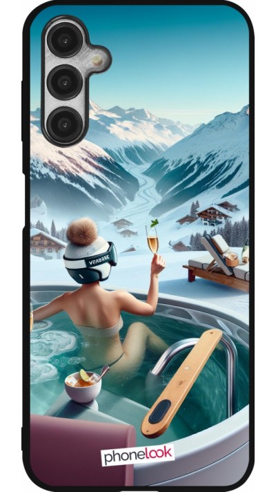 Samsung Galaxy A14 5G Case Hülle - Silikon schwarz Berg Glamour Whirlpool