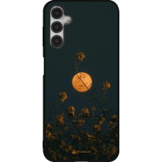 Coque Samsung Galaxy A14 5G - Silicone rigide noir Moon Flowers