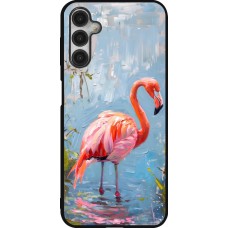 Coque Samsung Galaxy A14 5G - Silicone rigide noir Paint Flamingo