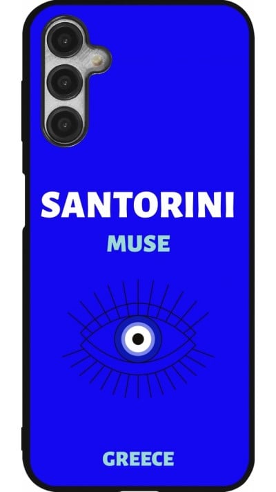 Coque Samsung Galaxy A14 5G - Silicone rigide noir Pop Summer Destination Santorini