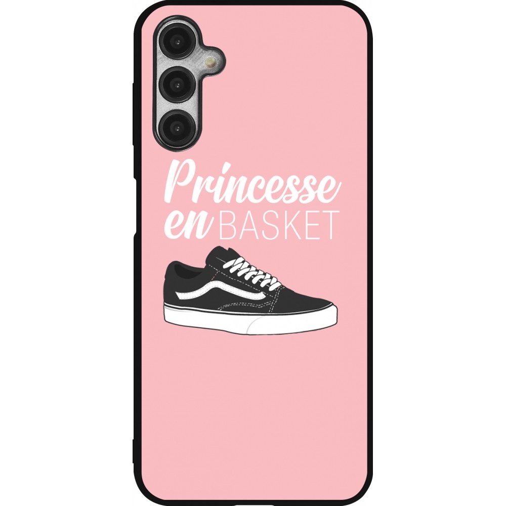 Coque Samsung Galaxy A14 5G - Silicone rigide noir princesse en basket