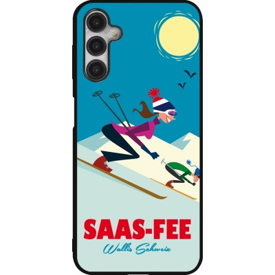 Coque Samsung Galaxy A14 5G - Silicone rigide noir Saas-Fee Ski Downhill